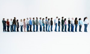 People standing in line