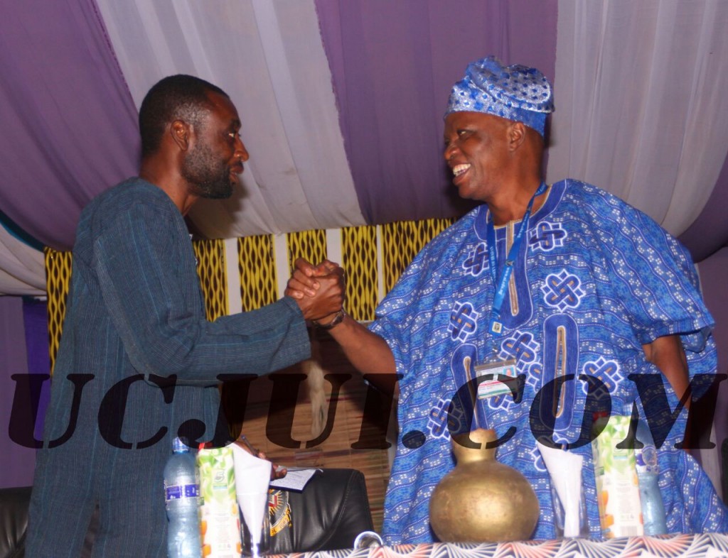 Prof. Egbokhare and the Dean of Students