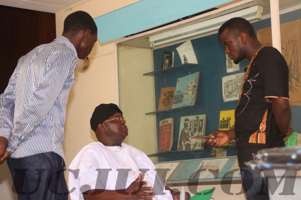 UCJ Reporters interviewing Omo'ba Yemisi Shyllon